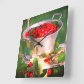 Kirschharfen, Hütte Rosalinde Quadratische Wanduhr (Winkel)