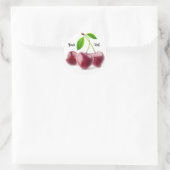 Kirschherzen Runder Aufkleber (Tasche)
