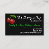 Kirschhintergrund-Visitenkarte Visitenkarte (Rückseite)
