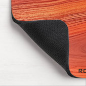 Kirschholzstruktur mit individuellem Monogramm. Mousepad (Ecke)