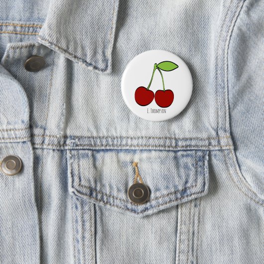 Kirschillustrations-Knopf Button (Beispiel)