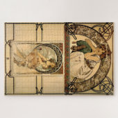 Kirschkalender von Mucha Puzzle (Horizontal)