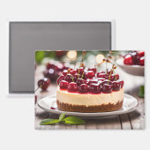 Kirschkäsekuchen Magnet (Vorderseite/Rückseite)