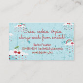 Kirschkirschwolkenbacken-Bäckerei-Visitenkarte Visitenkarte (Rückseite)