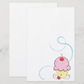 Kirschkuchen Briefpapier (Vorne/Hinten)
