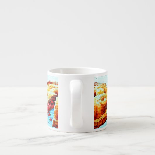 Kirschkuchen Espresso Tasse (Rückseite)