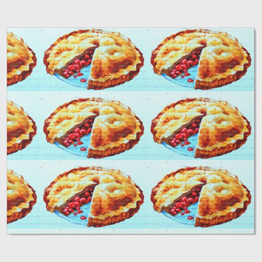 Kirschkuchen Geschenkpapier (Flach)