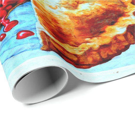 Kirschkuchen Geschenkpapier (Rolleneckpunkt)