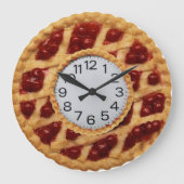Kirschkuchen Große Wanduhr (Vorderseite)