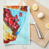 Kirschkuchen Küchentuch (Viertel Falte)