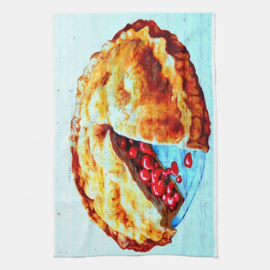 Kirschkuchen Küchentuch (Vertikal)