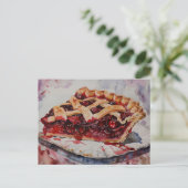 Kirschkuchen Postkarte (Stehend Vorderseite)