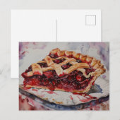 Kirschkuchen Postkarte (Vorne/Hinten)