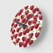 Kirschkuchen Runde Wanduhr (Winkel)