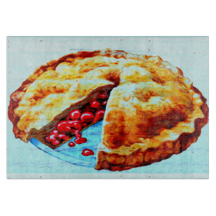 Kirschkuchen Schneidebrett