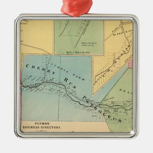 Kirschlauf, Plumer Silbernes Ornament (Vorne)