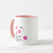 Kirschliebe – Pop-Art-Kirschen - Valentinstag Tasse (Vorderseite Links)