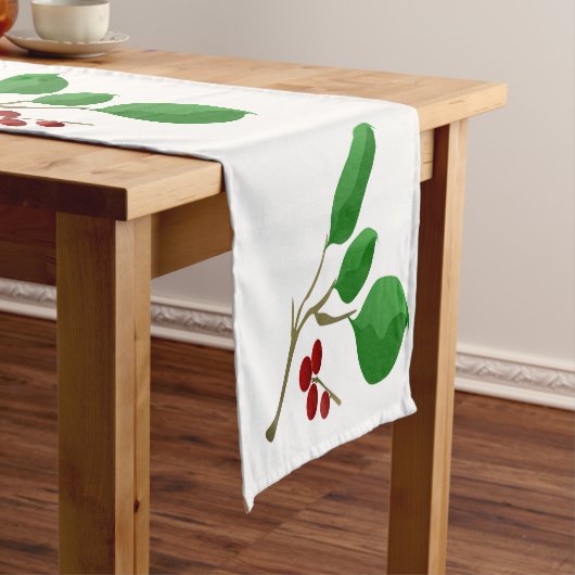 Kirschlorbeer Kurzer Tischläufer (Beispiel)