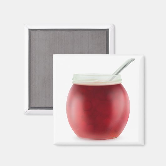 Kirschmarmelade Magnet (Vorderseite/Rückseite)