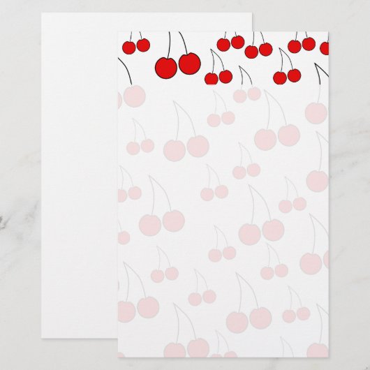 Kirschmuster Briefpapier (Vorne/Hinten)