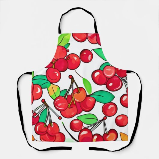 Kirschmuster-Design Schürze (Vorderseite)