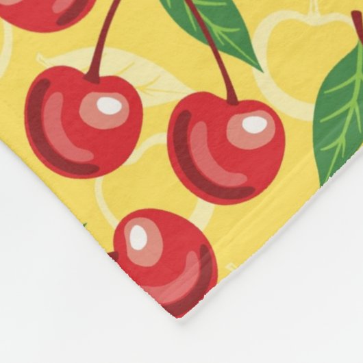 Kirschmuster Fleecedecke (Ecke)