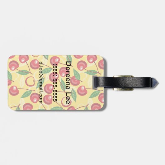 Kirschmuster Gepäckanhänger (Rückseite horizontal)