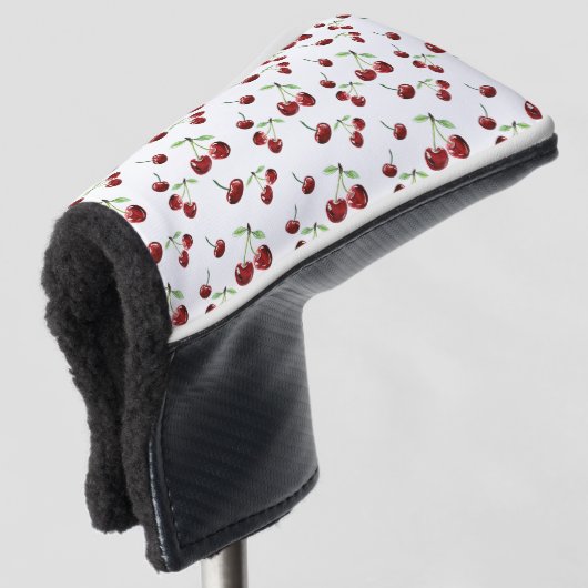 Kirschmuster-Kirschfrucht-Sommer-niedliche Kirsche Golf Headcover (3/4 Vorderseite)