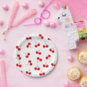 Kirschmuster lebhafte Farbe Pappteller (Party)