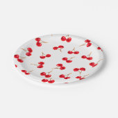 Kirschmuster lebhafte Farbe Pappteller (Schrägansicht)