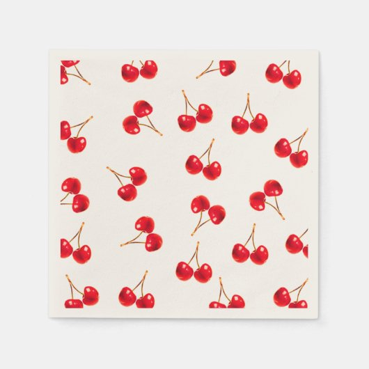 Kirschmuster lebhafte Farbe Serviette (Vorderseite)
