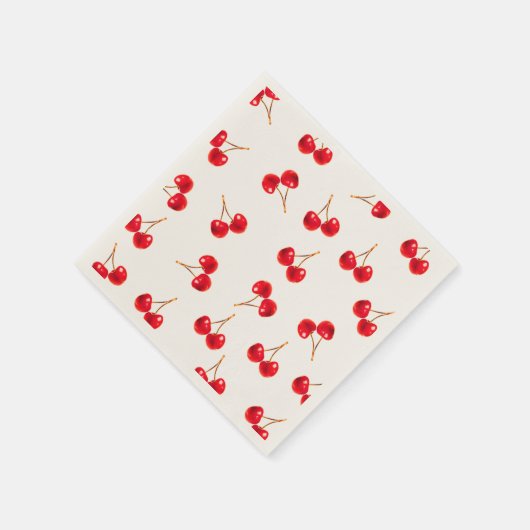 Kirschmuster lebhafte Farbe Serviette (Ecke)