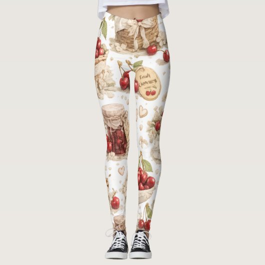 Kirschmuster-Leggings Leggings (Vorderseite)