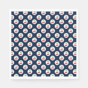 Kirschmuster – Retro Frucht Geschenk & Dekor Serviette
