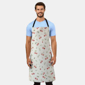 Kirschmuster Vintage Botanisches Apron Schürze (Getragen)