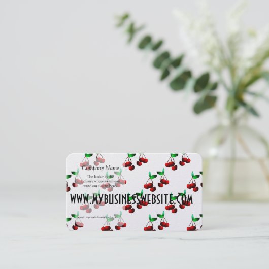 Kirschmuster Visitenkarte (Stehend Vorderseite)