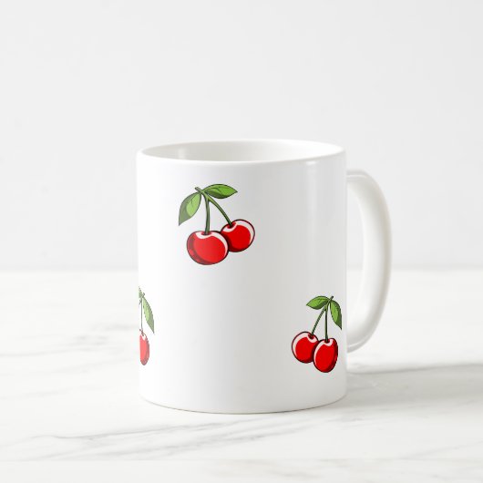 Kirschpaar-Muster Kaffeetasse (VorderseiteRechts)