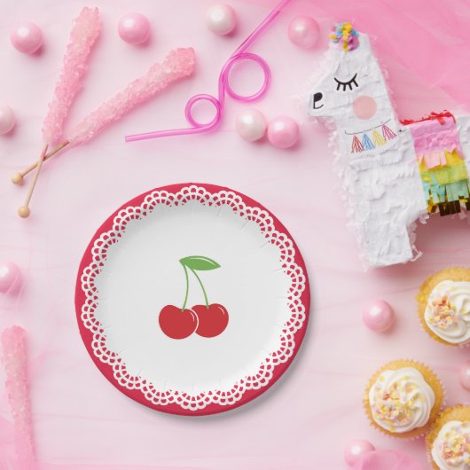 KirschParty-Nachtischteller Pappteller (Party)