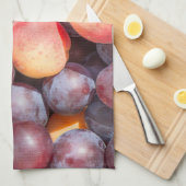 Kirschpflaumenuntergrund Geschirrtuch (Viertel Falte)