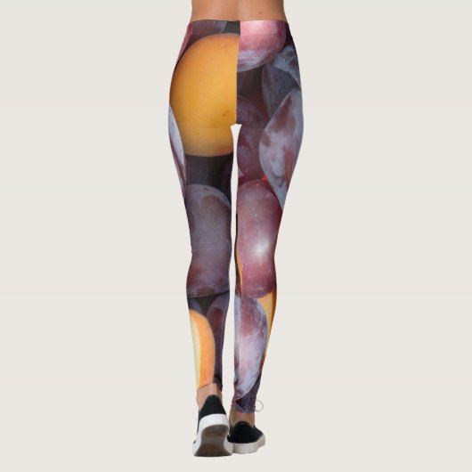 Kirschpflaumenuntergrund Leggings (Rückseite)