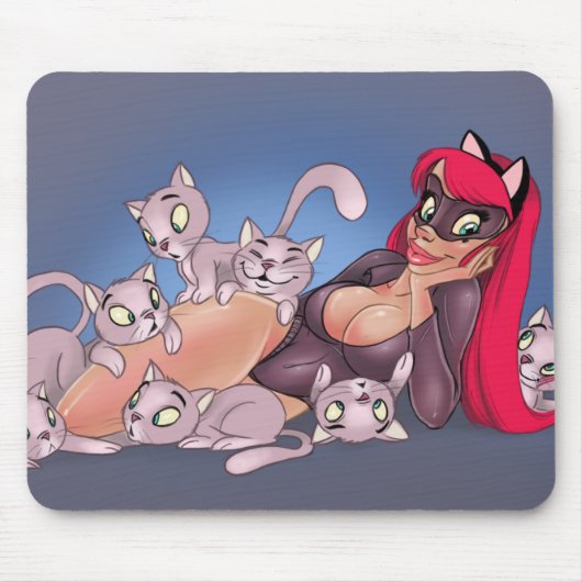 Kirschpinup-Mausunterlage Mousepad (Vorne)