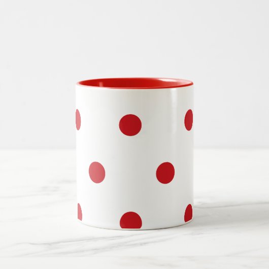 Kirschpunkte Zweifarbige Tasse (Mittel)