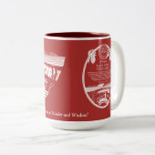 Kirschrasen-Schulmagnesium - Rot mit Plakette Zweifarbige Tasse (VorderseiteRechts)