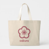 Kirschrosa Sakura-Blüte Jumbo Stoffbeutel (Rückseite)