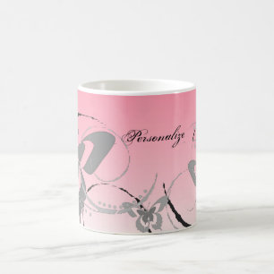 Kirschrosa Schmetterlings-Trio-Kaffee-Tasse Kaffeetasse