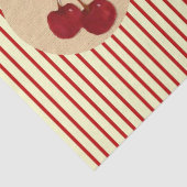Kirschrot gestreiftes Seidenpapier (Detail)