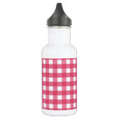 Kirschrot Gingham Edelstahlflasche (Links)