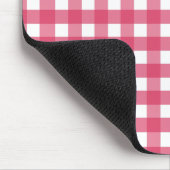Kirschrot kariert mousepad (Ecke)