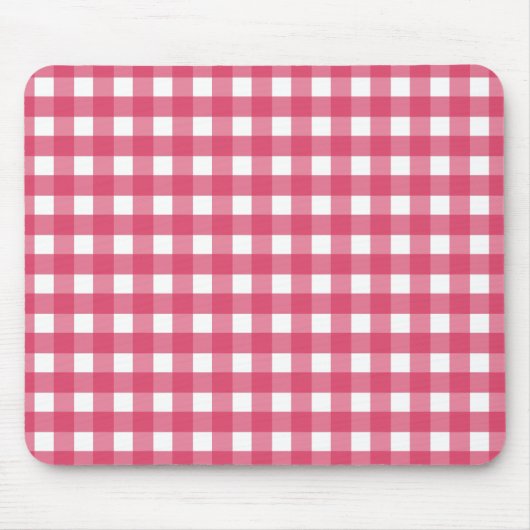 Kirschrot kariert mousepad (Vorne)