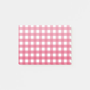 Kirschrot kariert post-it klebezettel